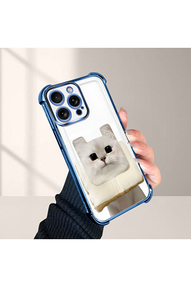 حافظة واقية من السيليكون الشفاف المتوافقة مع هاتف iPhone 15 Pro بنمط القطط - 5