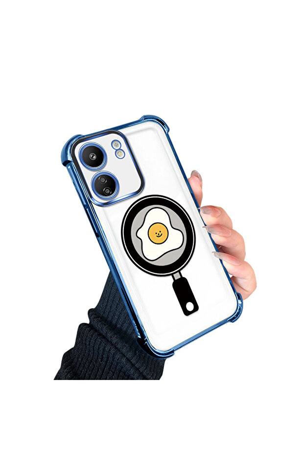 حافظة حماية من السيليكون الشفاف المتوافقة مع Poco C65 بنمط مموج - 2