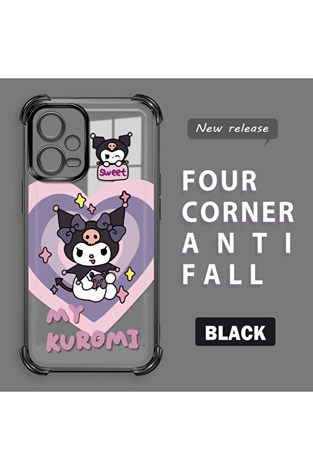 حافظة حماية من السيليكون الشفاف المتوافقة مع هاتف Poco X5 5G، مزودة بنمط حماية - 2