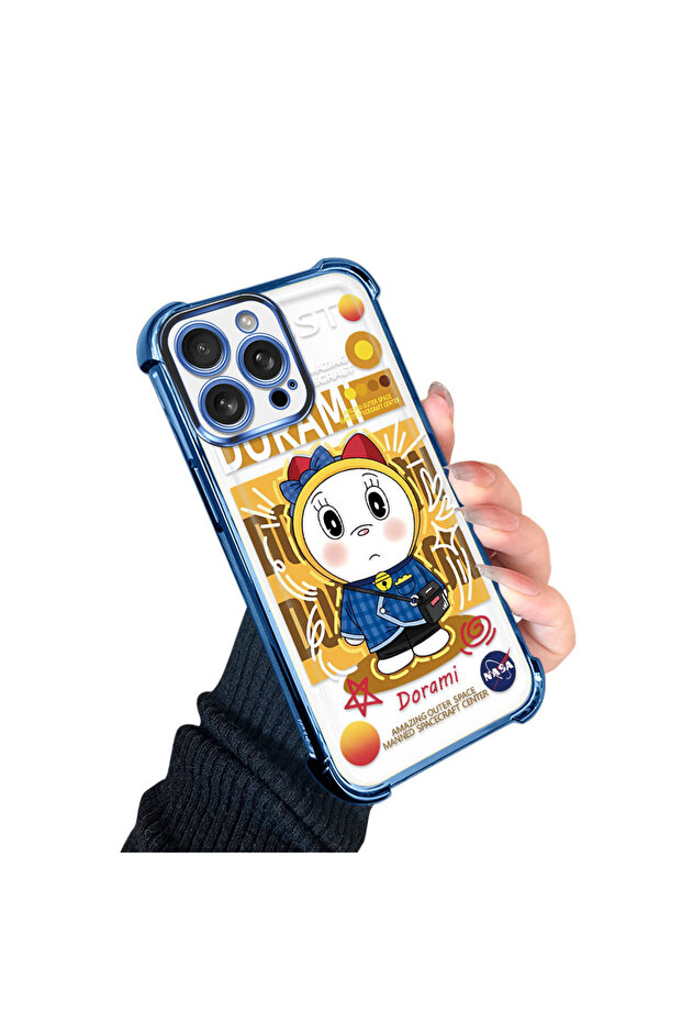 iPhone 16 Pro Max Compatible Transparent Silicone Flutter Protective Case Doraemon - 2