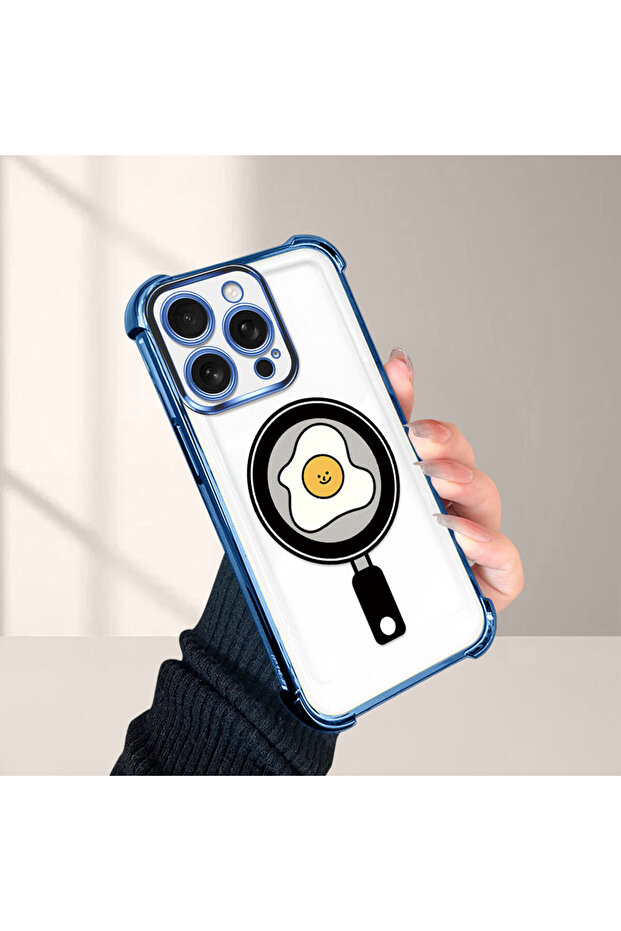 iPhone 16 Pro Compatible Transparent Silicone Flutter Protective Case with Pan Pattern - 4