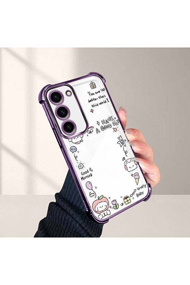 حافظة حماية من السيليكون الشفاف المتوافقة مع هاتف سامسونج جالاكسي S23، نمط إبداعي - 4