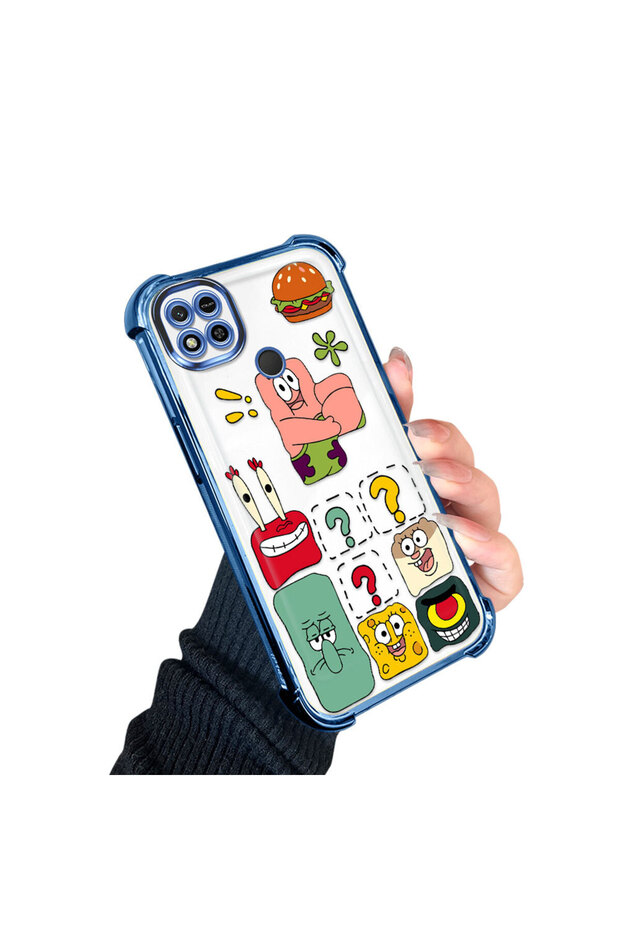 حافظة حماية من السيليكون الشفاف المتوافقة مع هاتف Redmi 10A، سبونج بوب - 2