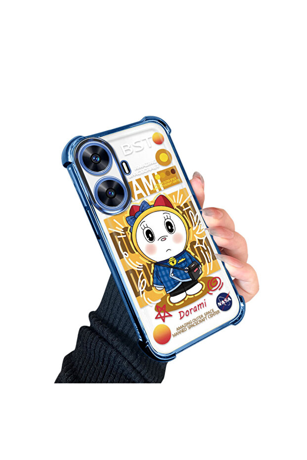 حافظة حماية من السيليكون الشفاف المتوافقة مع هاتف Realme C55 من Doraemon - 2