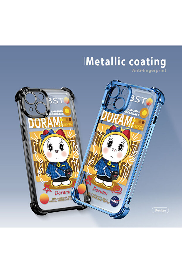 حافظة حماية من السيليكون الشفاف المتوافقة مع هاتف iPhone 12 من Doraemon - 8