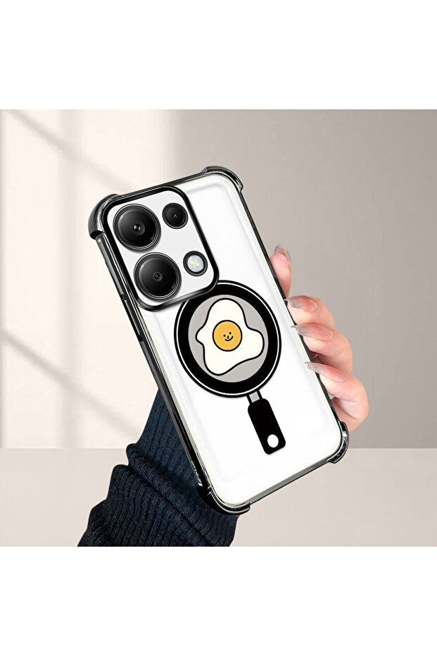 حافظة حماية من السيليكون الشفاف المتوافقة مع هاتف Redmi Note 13 Pro 4G بنمط مموج - 5