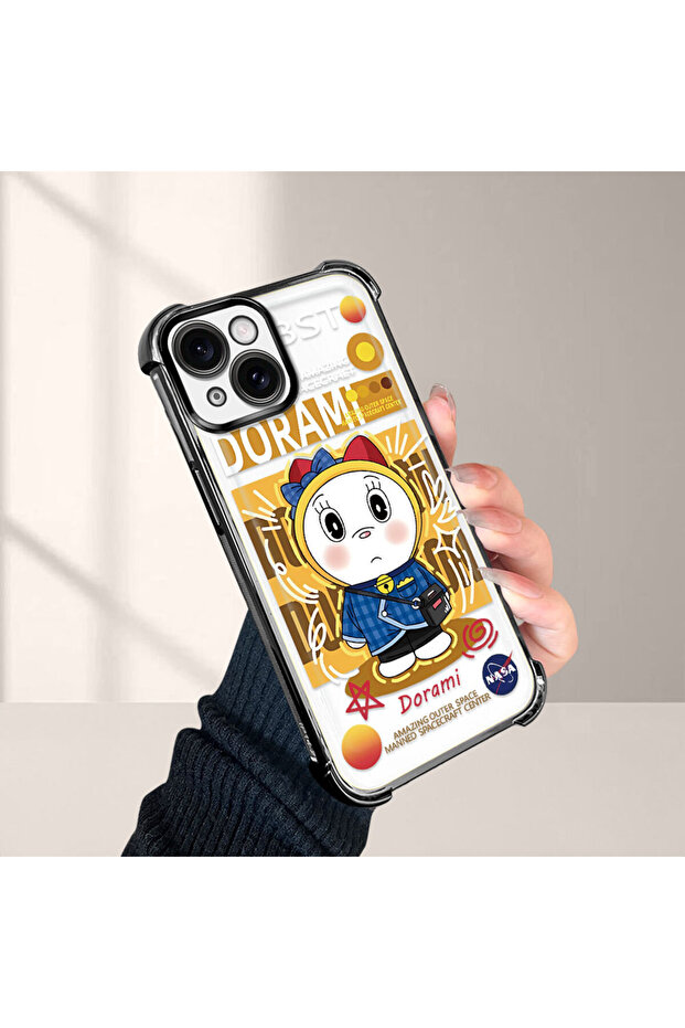 حافظة حماية شفافة من السيليكون متوافقة مع آيفون 15، تصميم دورايمون - 5