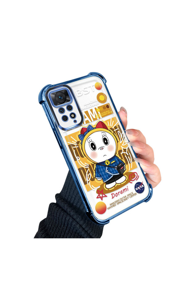 Redmi Note 11 Pro Compatible Transparent Silicone Flutter Protective Case Doraemon - 2