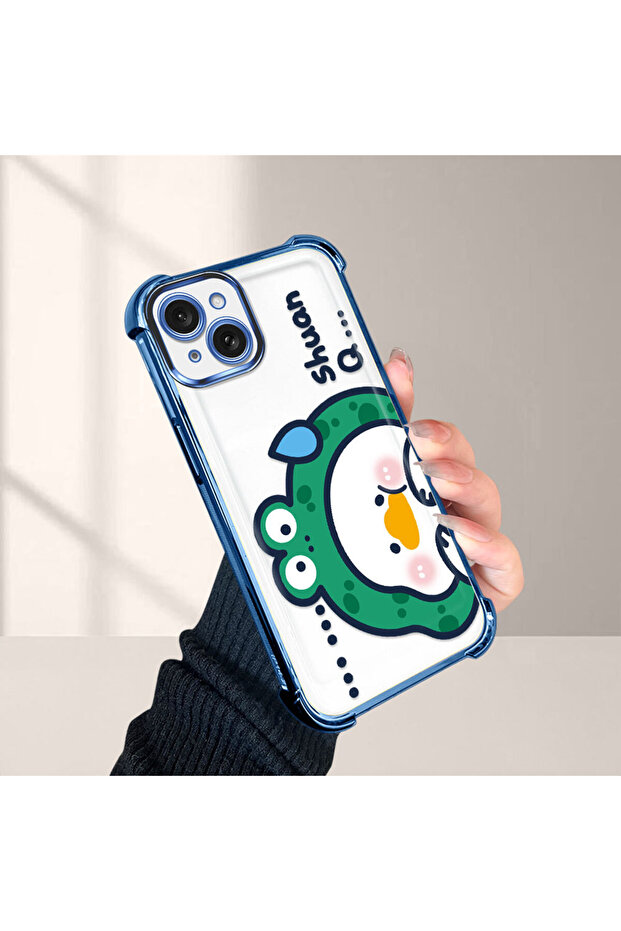 حافظة حماية من السيليكون الشفاف المتوافقة مع هاتف iPhone 15 Plus، كرتونية لطيفة - 1