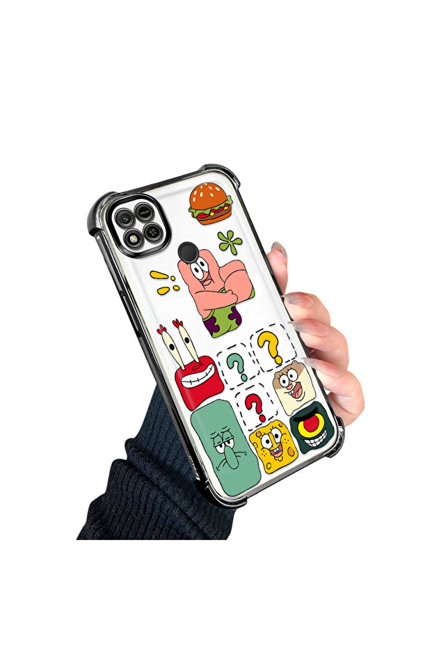 حافظة حماية من السيليكون الشفاف المتوافقة مع هاتف Redmi 10A، سبونج بوب - 2