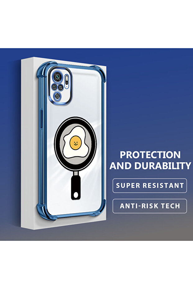 حافظة حماية من السيليكون الشفاف المتوافقة مع Poco M5S بنمط مربعات - 3