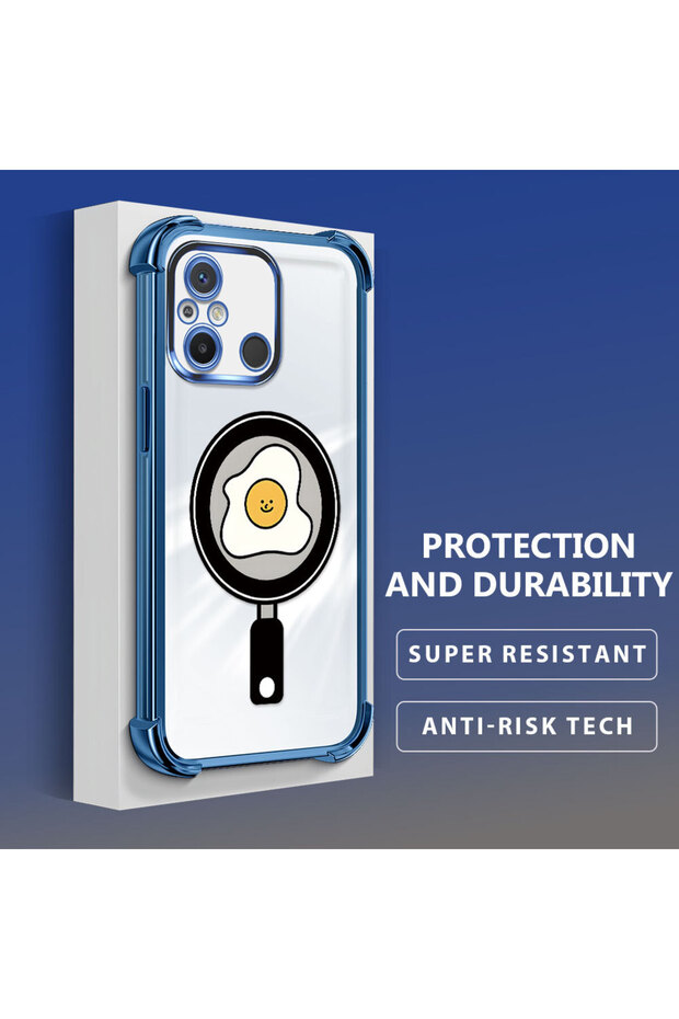 حافظة حماية من السيليكون الشفاف المتوافقة مع هاتف Redmi 12C، بنمط مموج - 3