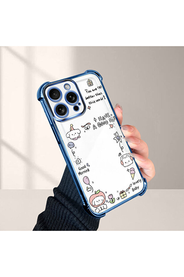 حافظة واقية من السيليكون الشفاف المتوافقة مع هاتف iPhone 15 Pro بنمط إبداعي - 5