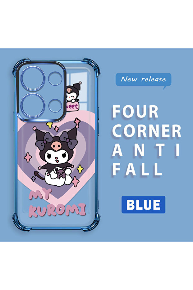 حافظة حماية من السيليكون الشفاف المتوافقة مع هاتف Redmi Note 13 Pro 4G، مزودة بنمط حماية - 3