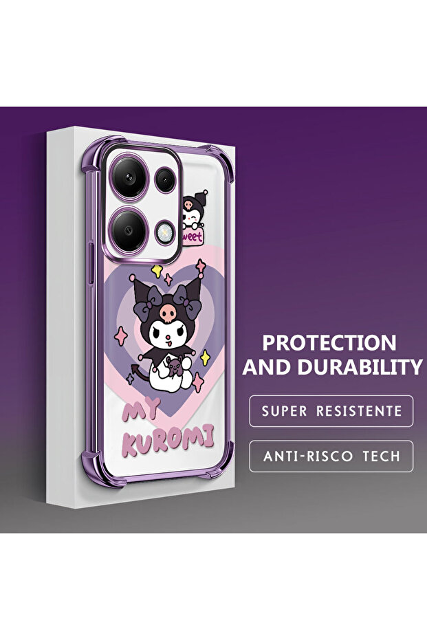 Redmi Note 13 Pro 4g Compatible Transparent Silicone Flutter Protective Case with Pattern - 5