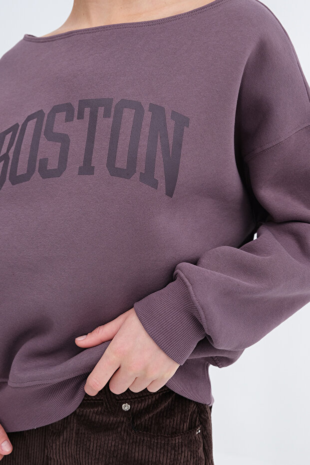 Baskılı Şardonlu Sweatshirt S1874 - 3