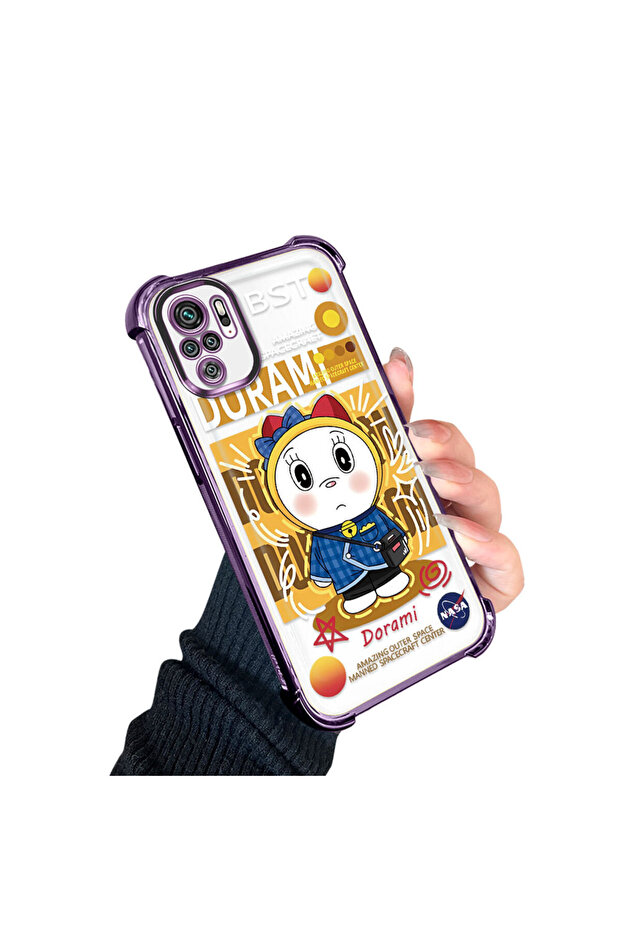 حافظة حماية من السيليكون الشفاف المتوافقة مع هاتف Redmi Note 10 من Doraemon - 3