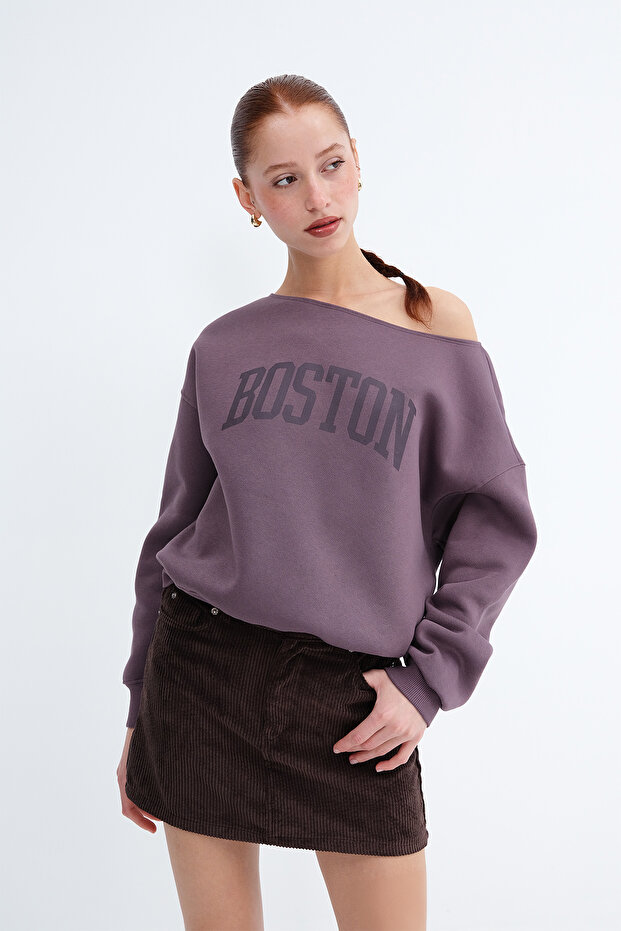 Baskılı Şardonlu Sweatshirt S1874 - 1
