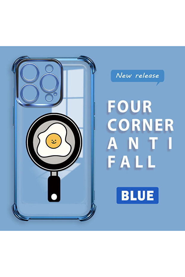 iPhone 16 Pro Compatible Transparent Silicone Flutter Protective Case with Pan Pattern - 1