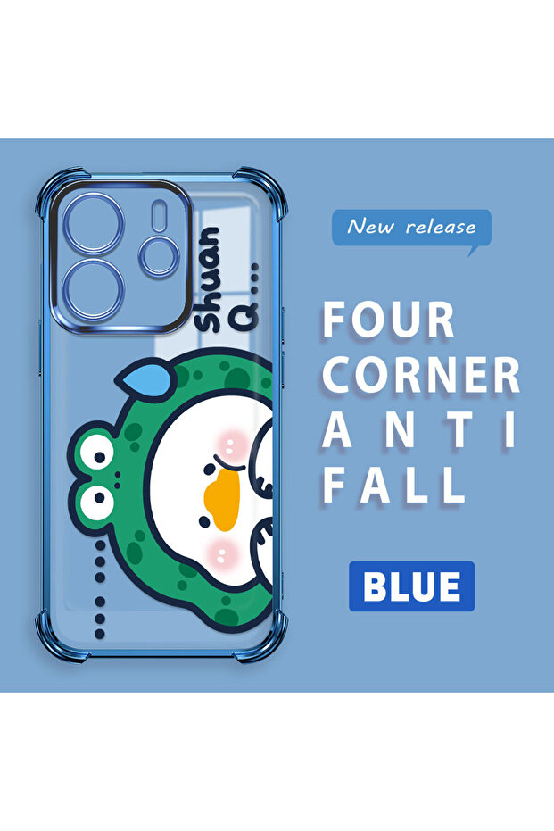 حافظة حماية من السيليكون الشفاف المتوافقة مع هاتف Redmi Note 14، تصميم كرتوني لطيف - 3