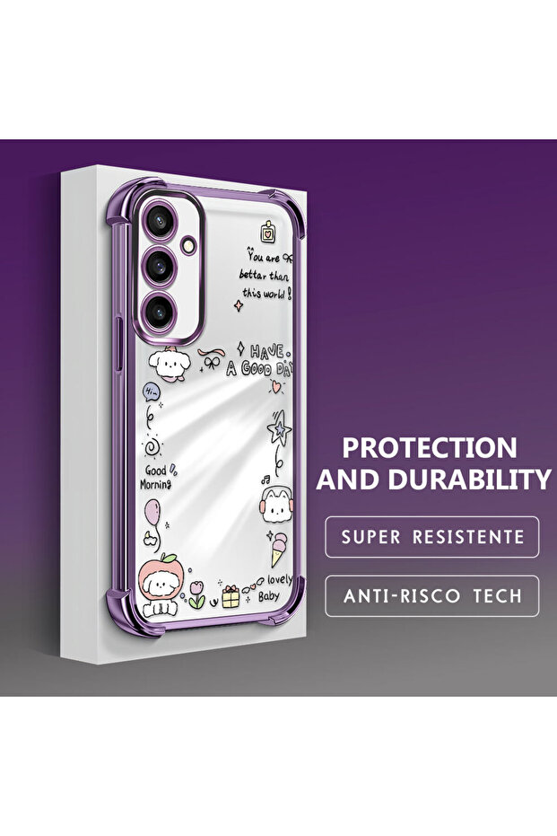 حافظة حماية من السيليكون الشفاف المتوافقة مع هاتف Samsung Galaxy S23 Fe بنمط إبداعي - 3