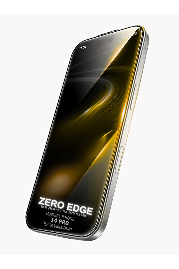 [Zero] متوافق مع هاتف iPhone 14 Pro، واقي شاشة Zero BLACK بدون إطار، يغطي بالكامل ولا يقلل من حجم الشاشة - 1