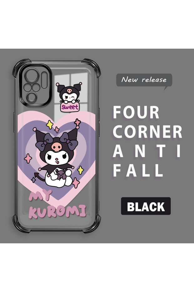 Redmi Note 10 Compatible Transparent Silicone Flutter Protective Case with Pattern - 3