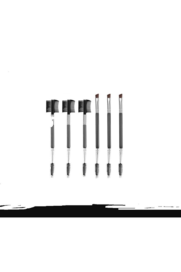 Dual-Ended Eyebrow Spoolie Brushes, Professional Brow Grooming and Shaping Tools with Comb, 6 pics