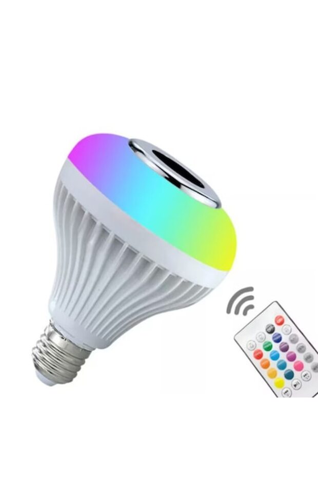 Bec LED inteligent cu difuzor Bluetooth și telecomandă - 1