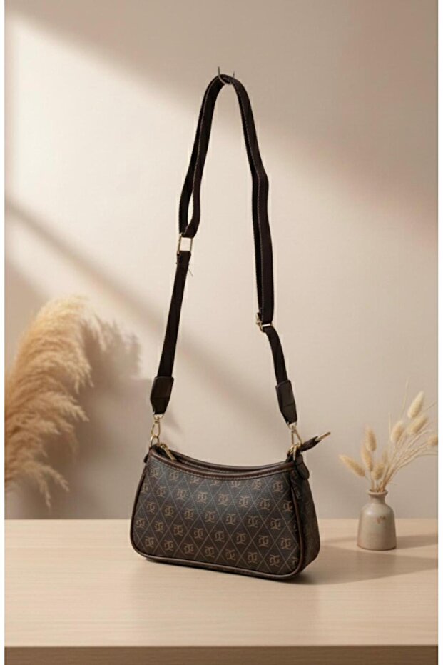 Brown Logo Monogram Women's Shoulder and Hand Bag