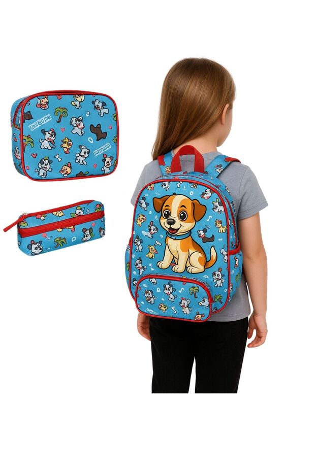 - Volkan 4975 2126 Kindergarten and Daily Use School + Lunch Box + Pencil Holder 3-Piece Set