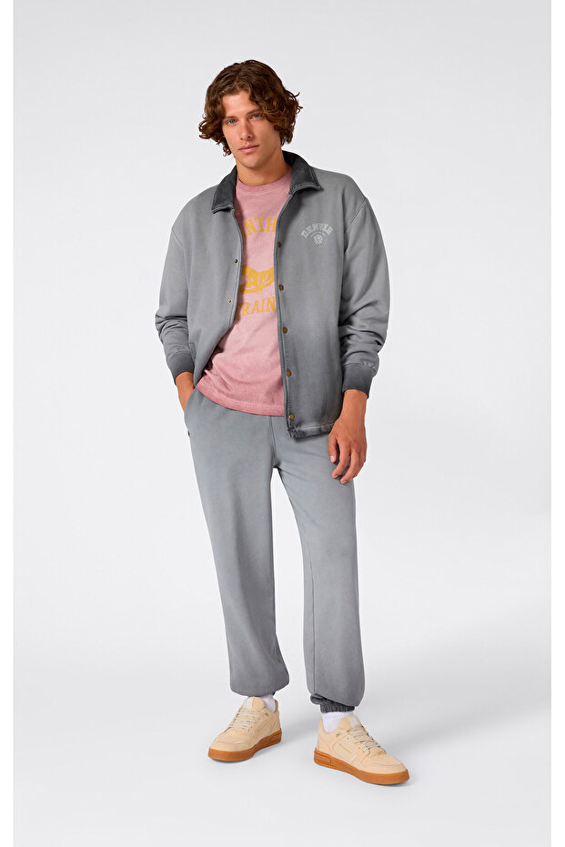 Elastic Cuff Pants Men's Gray Sweatpants - 221592-Kk022
