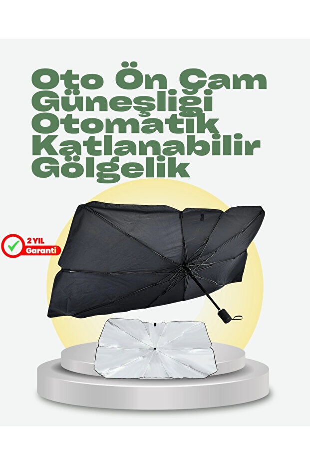مظلة شمسية للسيارة قابلة للطي - تصميم عملي ومتين وواقي من الأشعة فوق البنفسجية - 1