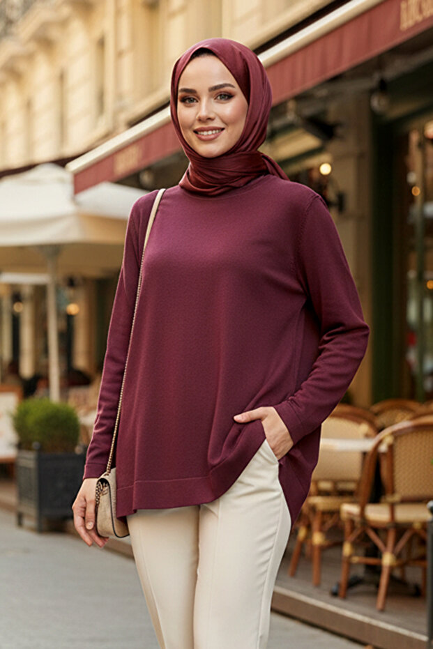 Basic Triko Tunik 902 Vişne - 1