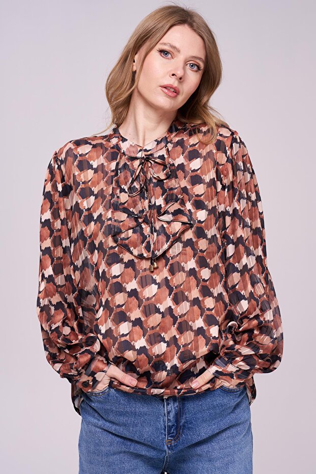 Şifon-Simli Bluz - 3