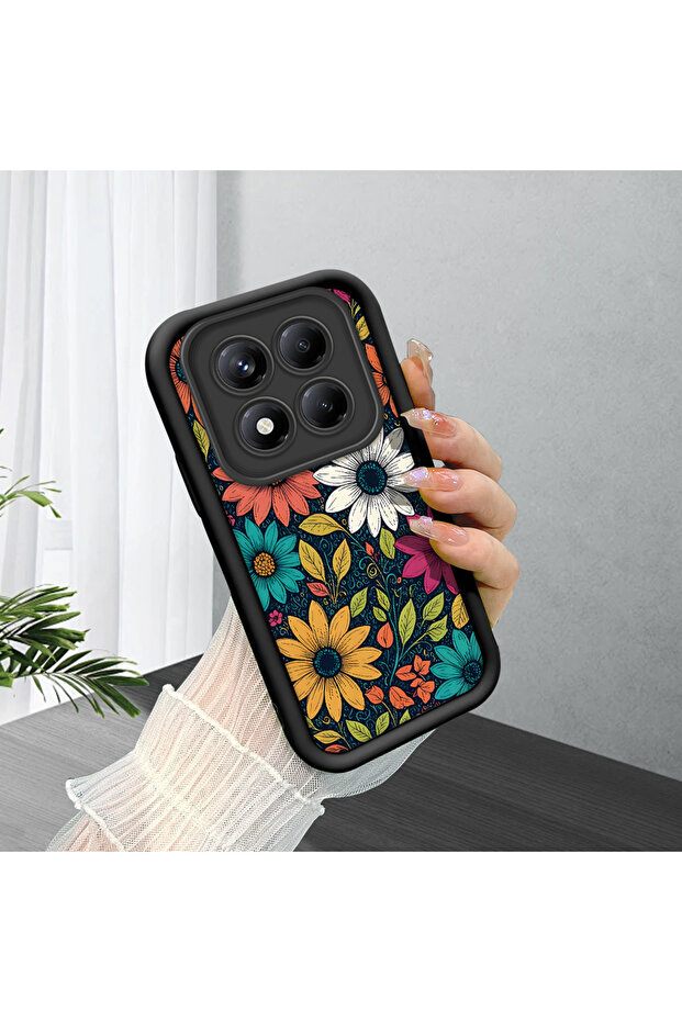 حافظة هاتف ريدمي نوت 14 برو بلس+ 5G متوافقة مع نمط أسود رقيق من السيليكون الناعم - 1