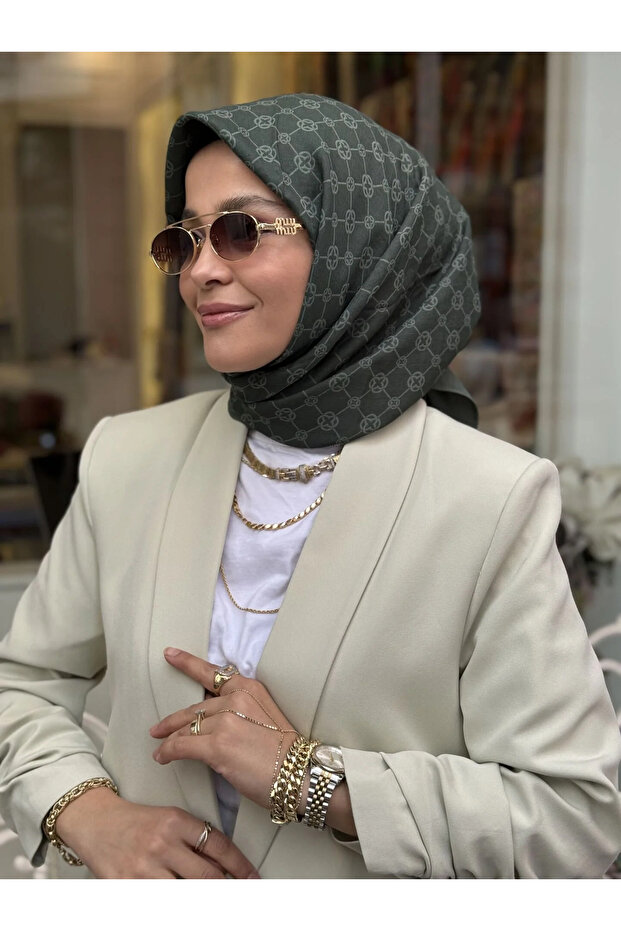 Elegance Monogram Eşarp - 3