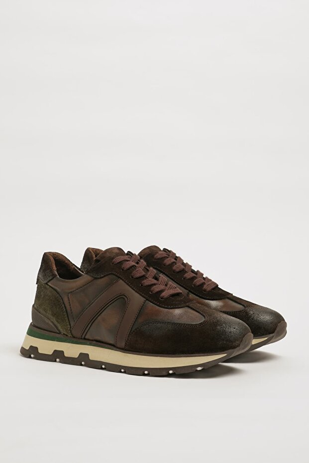Fernando Model Combination Leather Eva Sole Sneaker Shoes