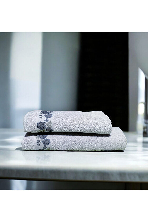 Gülizar 100% Cotton Bath Towel Set 50X90 and 90X150 Towels