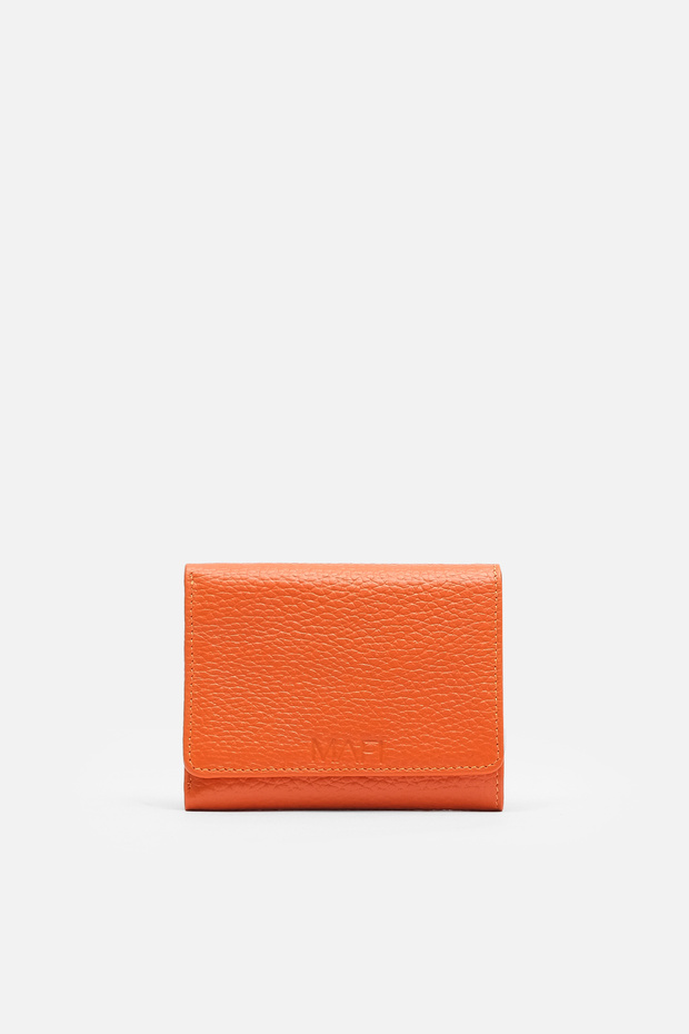 Magnetic Genuine Leather Unisex Wallet with Magnet – Elegant and Secure Design Orange
