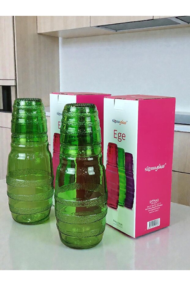 طقم ماء من 4 قطع - إبريق ماء + كوب - سعة 1 لتر