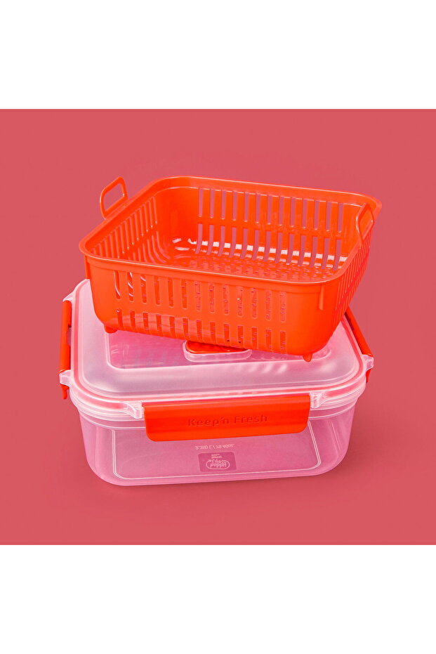 حاوية تخزين مستطيلة الشكل من لايف كيبن فريش مع مصفاة - متنوعة - 2350 مل - 3