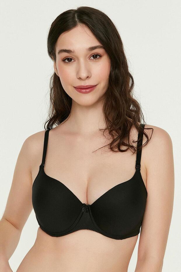 Women's Underwire Supported Basic Bra | Black 1725