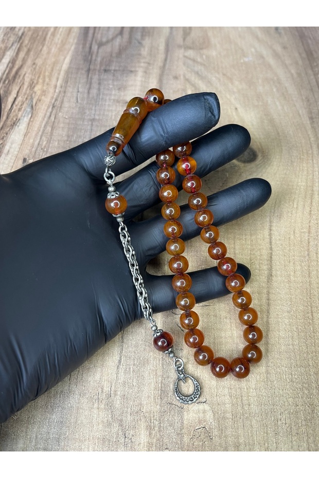 Küre Old Mosaic Collectible High-End Crimped Amber Prayer Beads