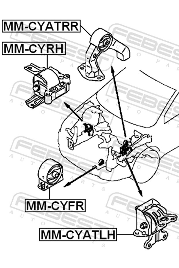 حامل المحرك الأمامي At/Mt - MM-CYFR - 4