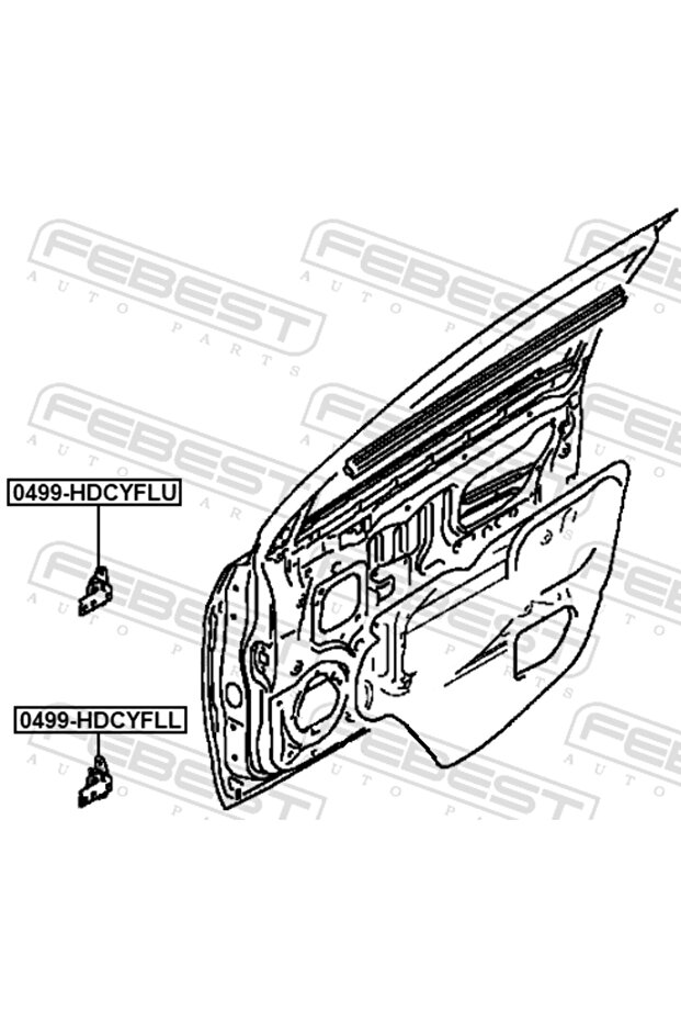 مفصلة الباب الأمامي الأيسر العلوية - 0499-HDCYFLU - 3