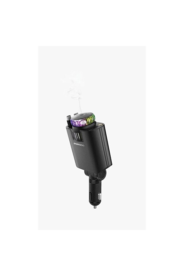 AROMAGLOW 120W Fast Car Charger with Retractable Cables & LED Starry Lights