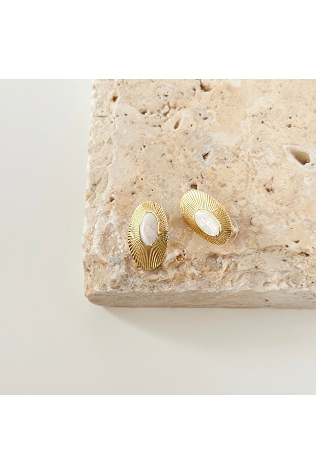 أقراط بتصميم أشعة الشمس - 2