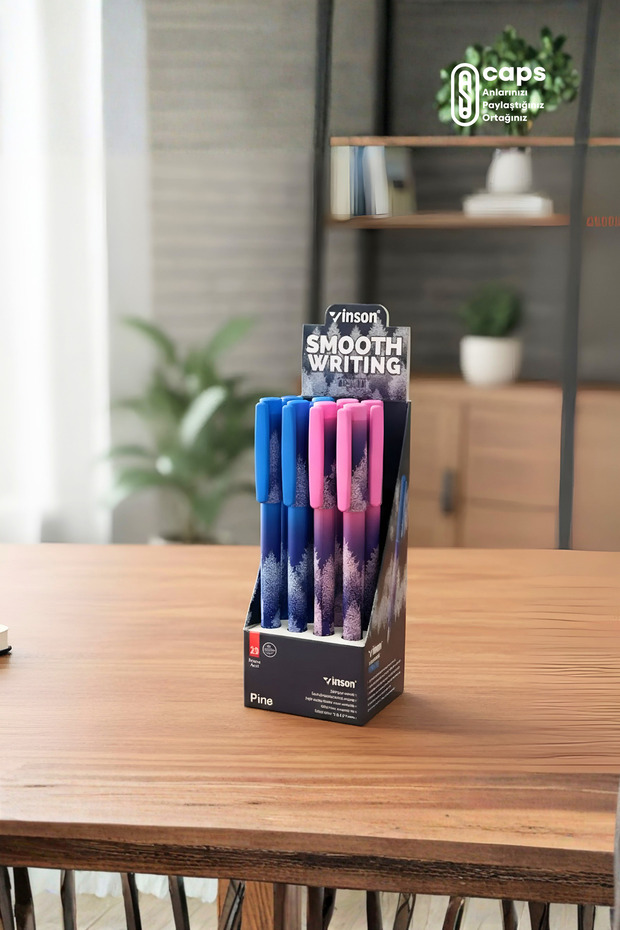 caps office 1 Adet Estetik Desenli Jel Kalem | Renkli, Temalı, Akıcı Yazım Elite Oil Gel Premium Collection