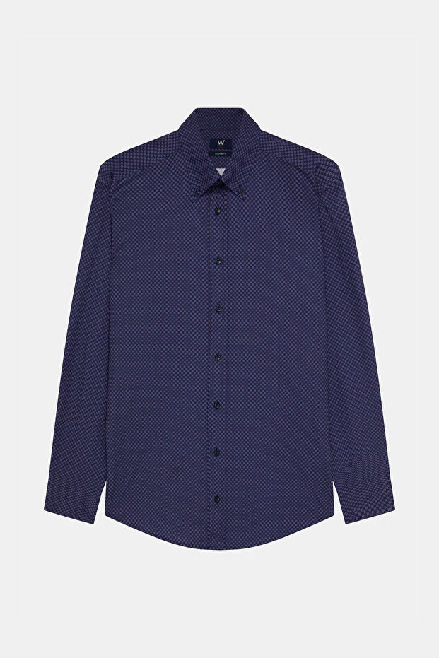 BASKI DESENLİ GÖMLEK - 1